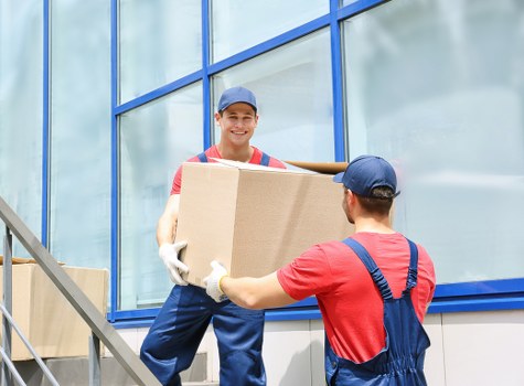 Professional team coordinating office move at Storage Balham