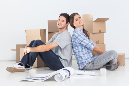 Professional movers handling furniture pick-up in Storage Balham