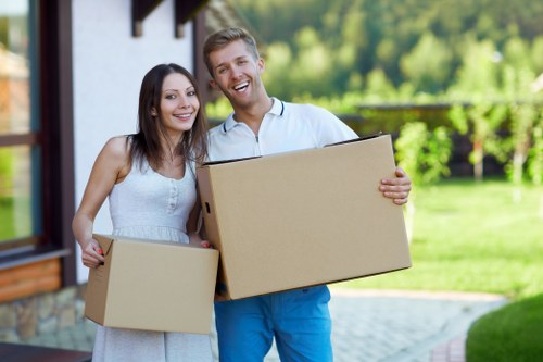 Satisfied customers with their unpacked belongings in Balham